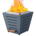 20 Inch Smokeless Fire Pit Stainless Steel Wood Burning Fireplace Haze Blue