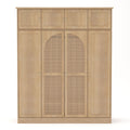 8 Door Armoire Wardrobe With Adjustable Shelves And Hanging Rod