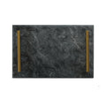 Black Marble Board with Gold Handles