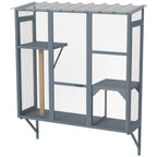 Catio Outdoor, Window Catio For 2-3 Large Indoor Cats W 2 Jumping