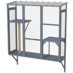 Catio Outdoor, Window Catio For 2-3 Large Indoor Cats W 2 Jumping