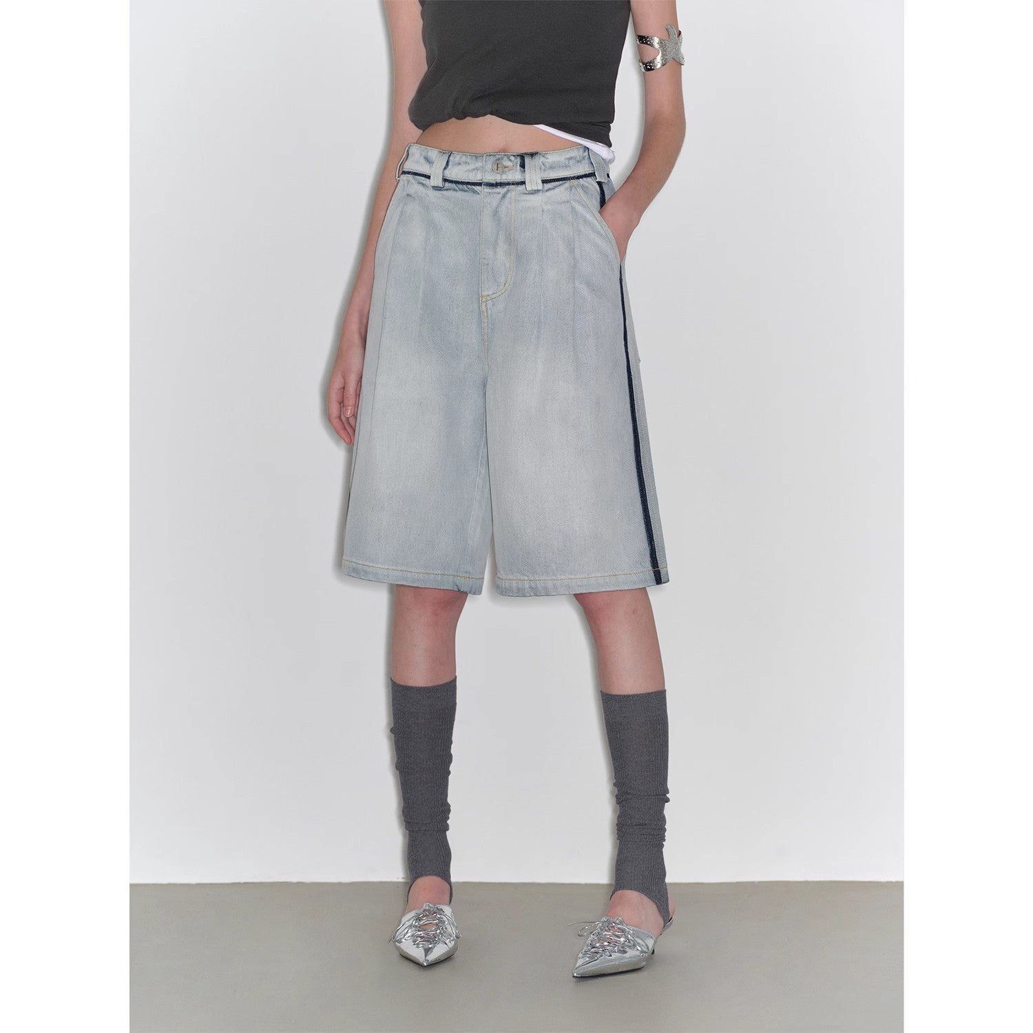 “Unruly Sonata” Neutral Style Loose Feeling Imported Washed Mid Rise