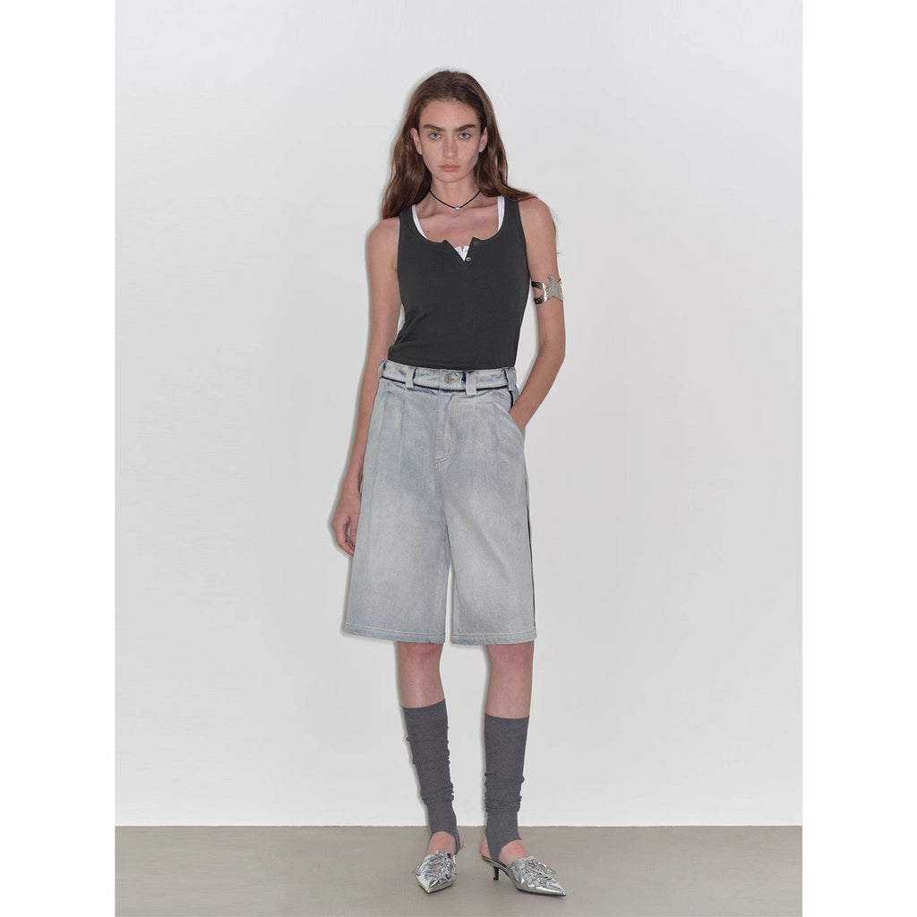 “Unruly Sonata” Neutral Style Loose Feeling Imported Washed Mid Rise