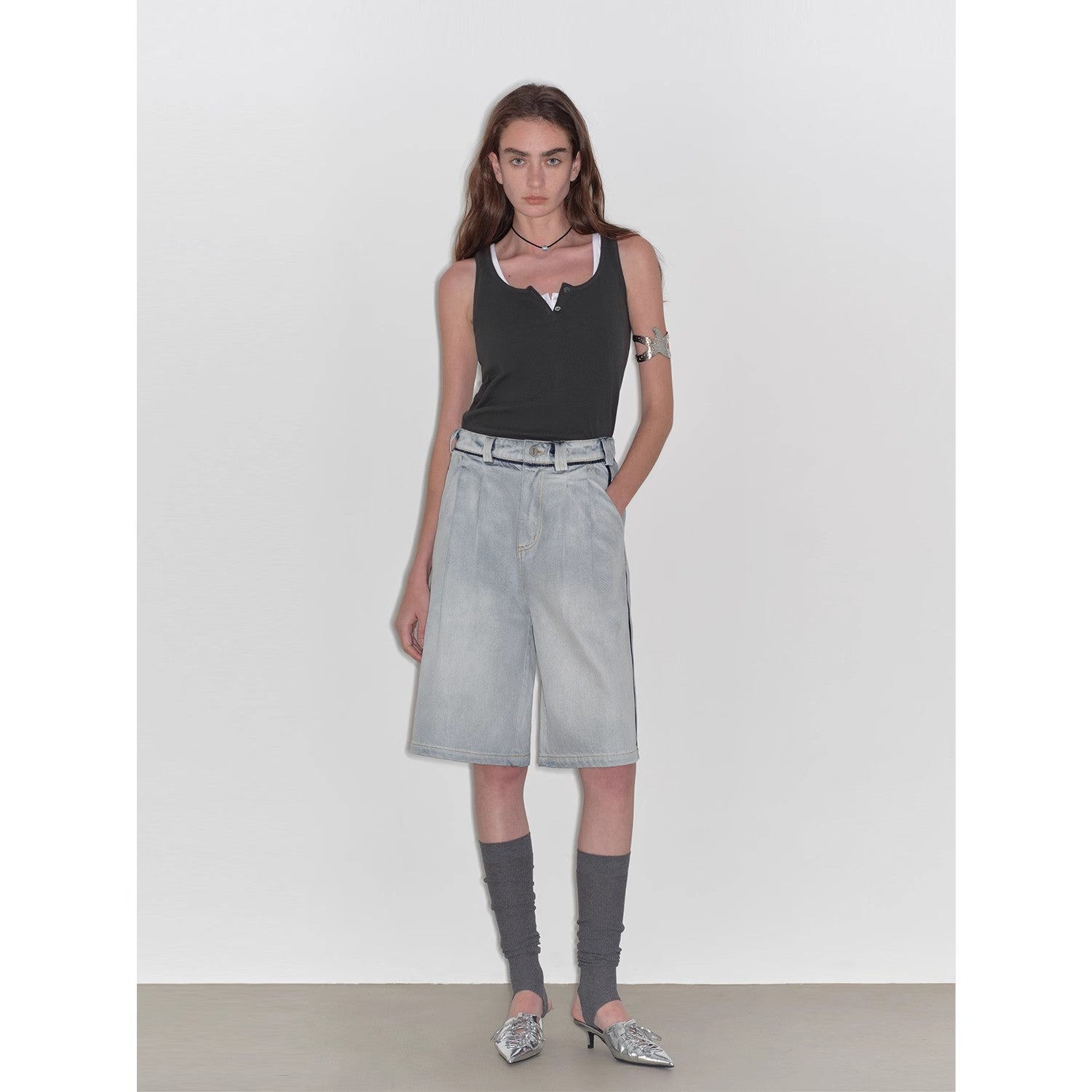 “Unruly Sonata” Neutral Style Loose Feeling Imported Washed Mid Rise