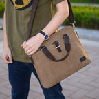 Men's Simple Fashion Business Canvas Briefcase