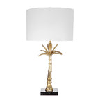D16x31' Leaf Lamp with Marble Base Gold