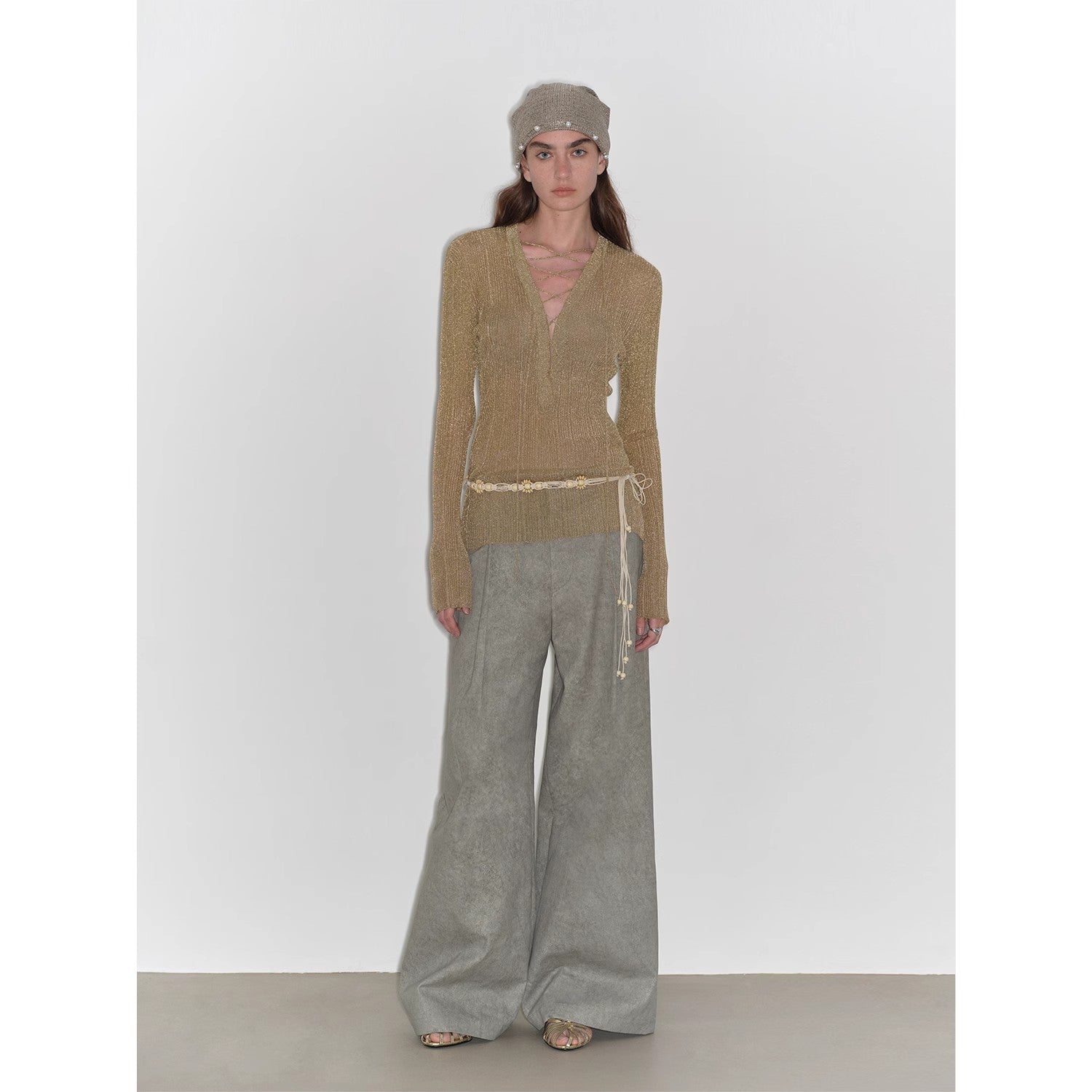 "Light and Shadow Walking" Retro Fashionable Dirty Printed