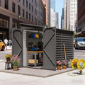 [05X09] Heavy-Duty Outdoor Galvanized Steel Storage Shed With Lockable Doors (SAK80637)