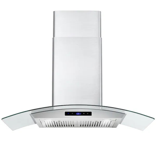 30 Inch Wall Mounted Range Hood 700CFM Tempered Glass Touch Panel