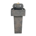 25.59'H Minimalist Concrete Column Fountain with LED Lighting