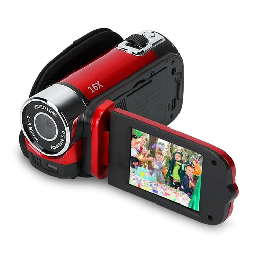 Black-Red Options - 1Pc HD 1080P Digital Video Camcorder 2.7in 16X