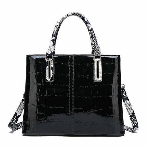 Fashion Female Messenger Bag With Snake Pattern Handle