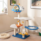 49 Inches Tall Cat Tree With UFO Top Perch Space Capsule And Sisal