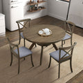 Wooden Dining Set Mid Century Modern Table and 4 Dining Chairs