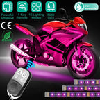 6Pcs Motorcycle LED Light Strips Multi-Color Neon Light Kits