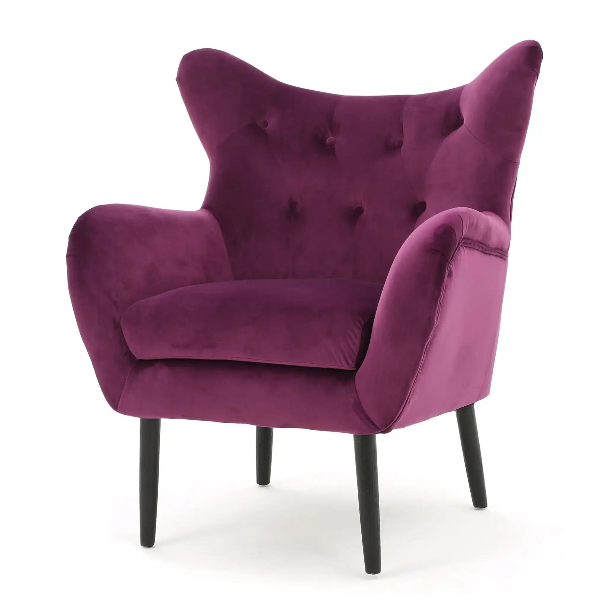 Alyssa - Mid Century Upholstered Arm Chair With Wingback Design