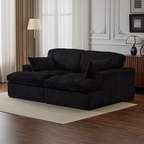 Double Chaise Lounge Chair Indoor,Oversized Upholstered Sleeper Cloud
