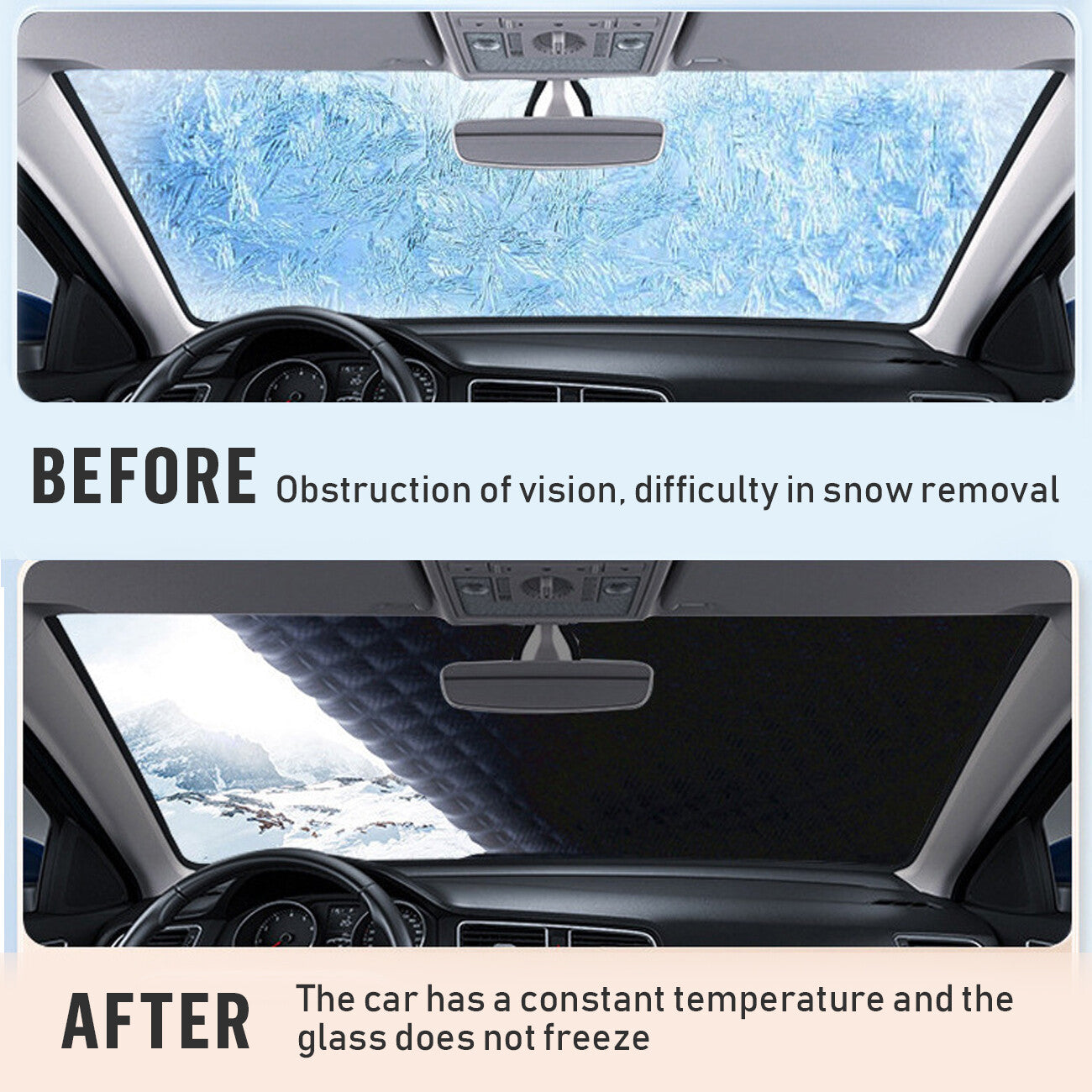 Universal Car Windshield Snow Cover Magnetic Winter Ice Frost Guard