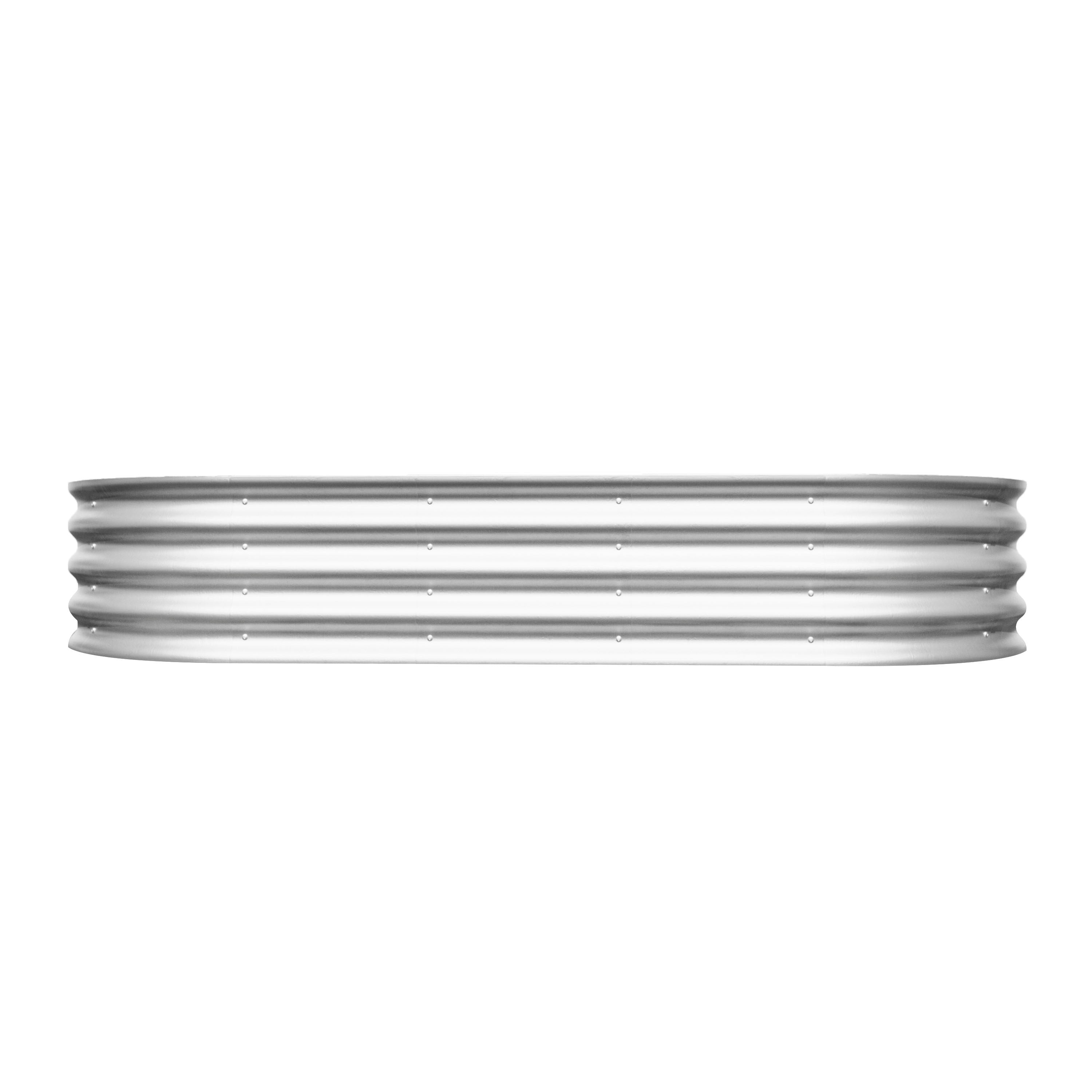 Heavy Duty Galvanized Raised Garden Bed Kit 6x3x1ft Silver