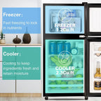 KRIB BLING 3.5Cu.Ft Compact Refrigerator Mini Fridge With Freezer,