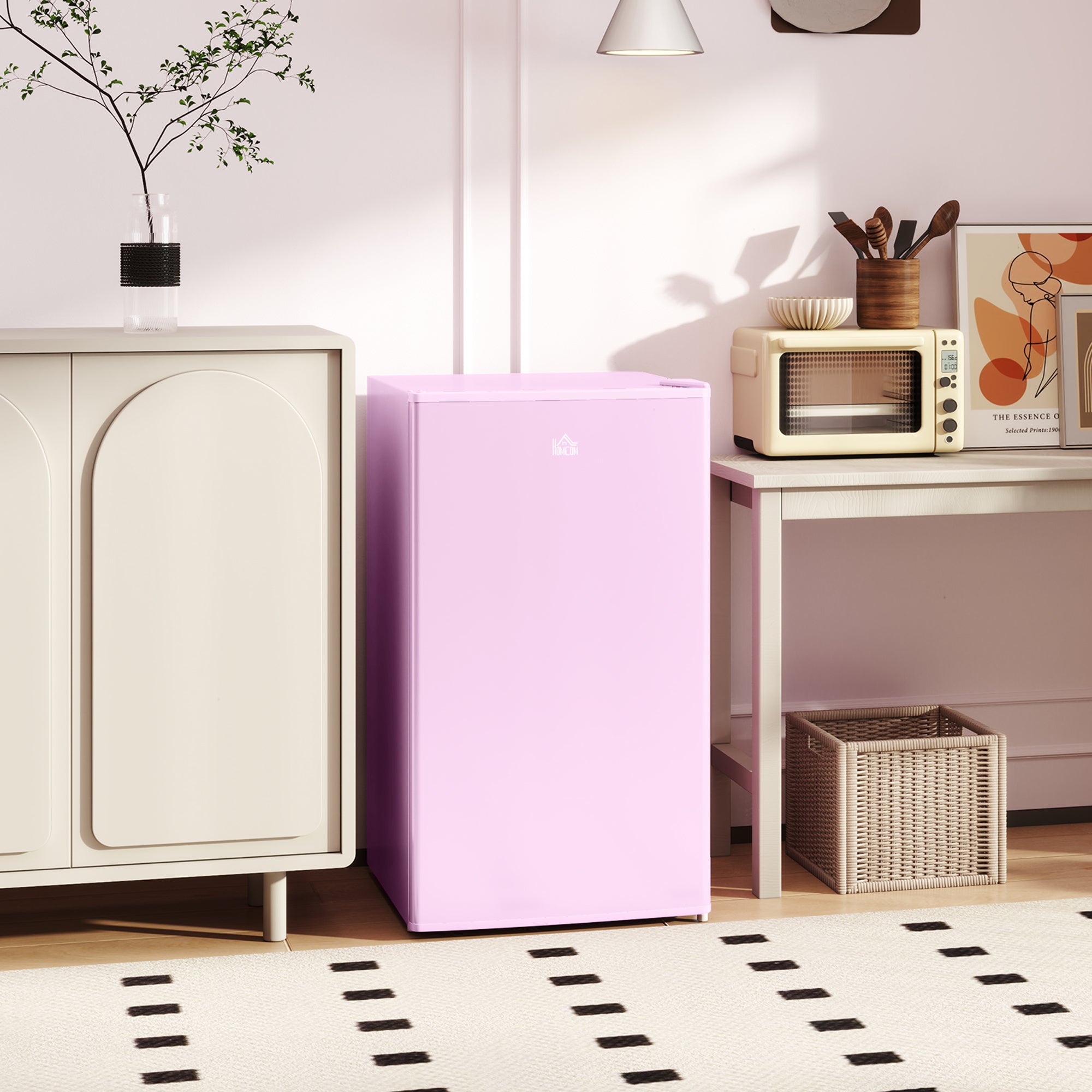3.2 Cu.Ft Mini Fridge with Freezer, Single Door Compact Refrigerator
