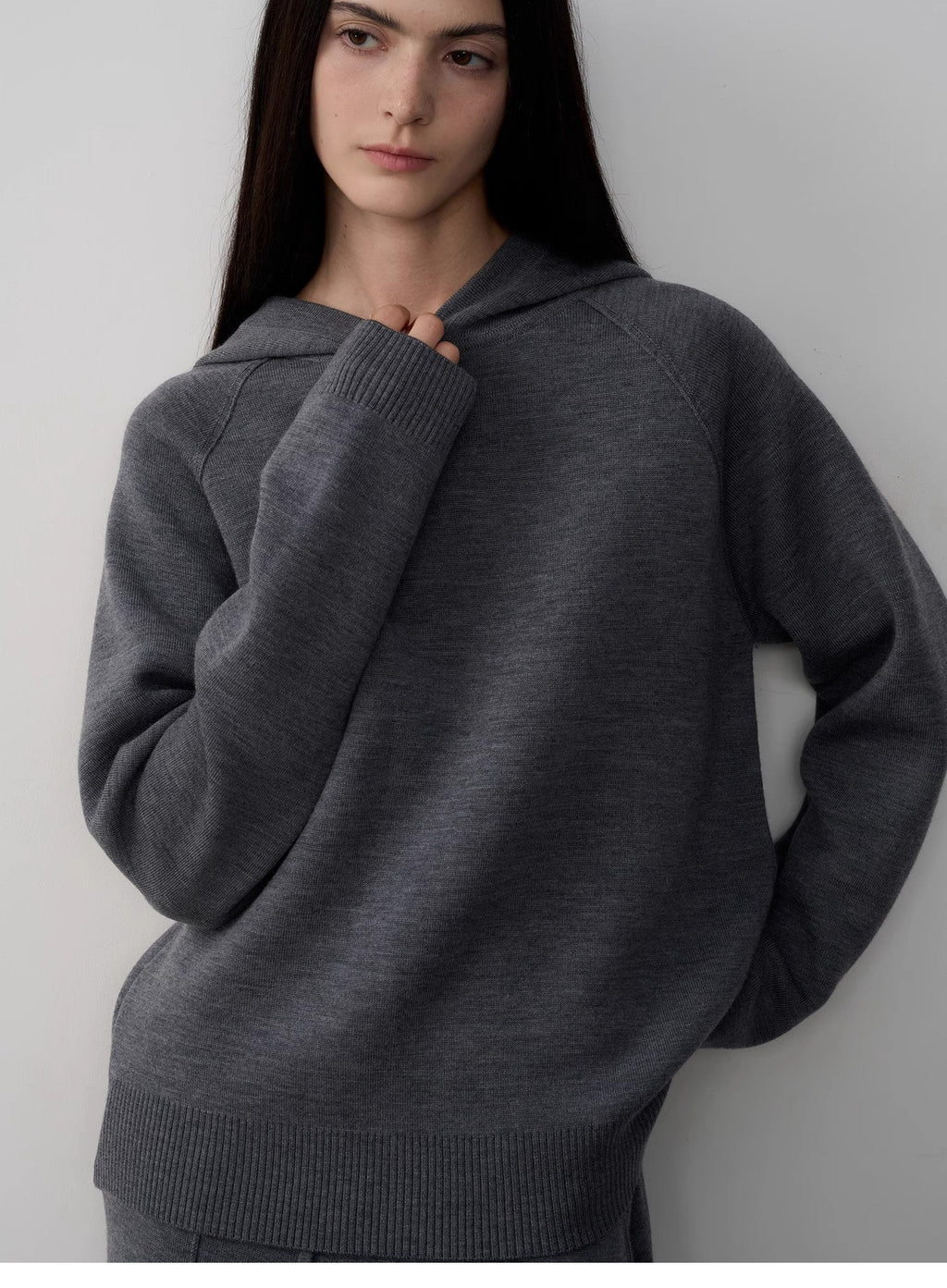 Fireladyfur Women's Wool Knit Hooded Set"Urban One"