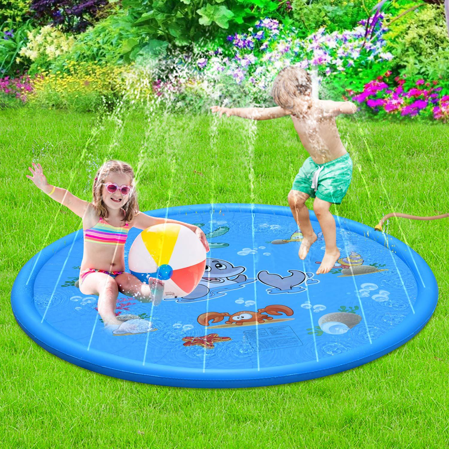 Durable Kid's Water Spray Pool Mat Splash Sprinkle Play Mat
