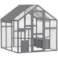 Large Wooden Chicken Run With Waterproof & Anti-UV Cover, For 6-8