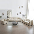 Modern Sofa Couch, 3 Piece Set Extra Deep Seat Sectional Sofa For