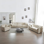 Modern Sofa Couch, 3 Piece Set Extra Deep Seat Sectional Sofa For