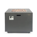 Outdoor Patio Gas Burning Fire Pit Table 50,000 BTU, Square