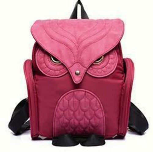 High Quality Cartoon Stitching Owl Shape Backpack