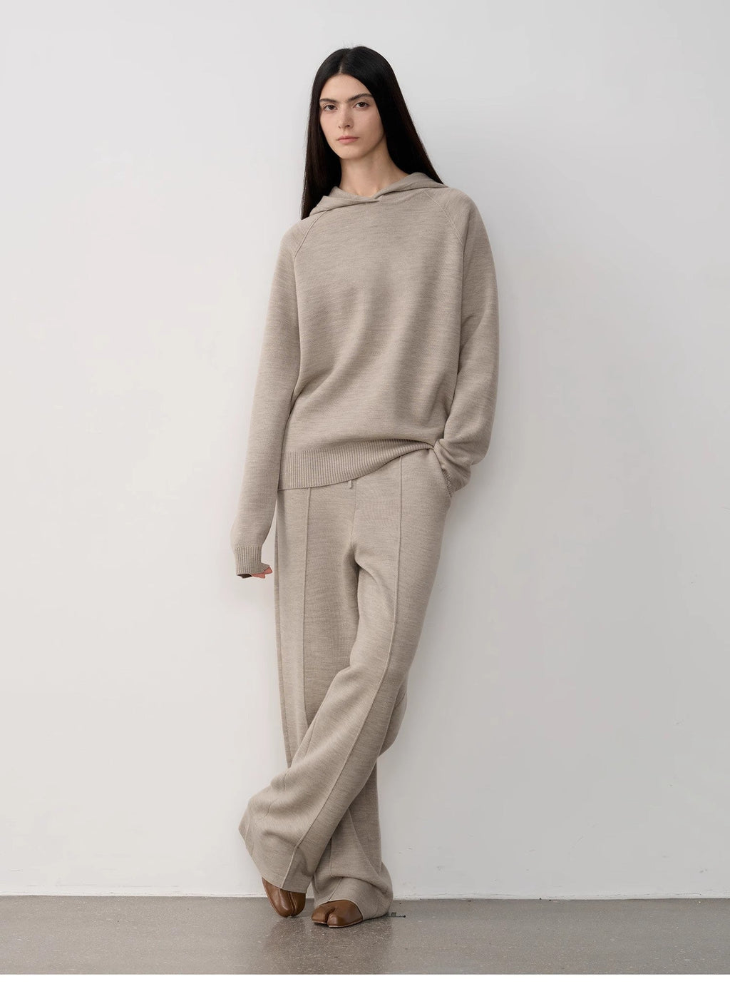 Fireladyfur Women's Wool Knit Hooded Set"Urban One"