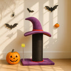 Wizard Hat Cat Scratching Post With Spring Ball Toy For Indoor Cats,