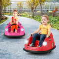 12V Electric Kids Ride on Bumper Car Battery Powered Bumping Car with Remote Control-Pink