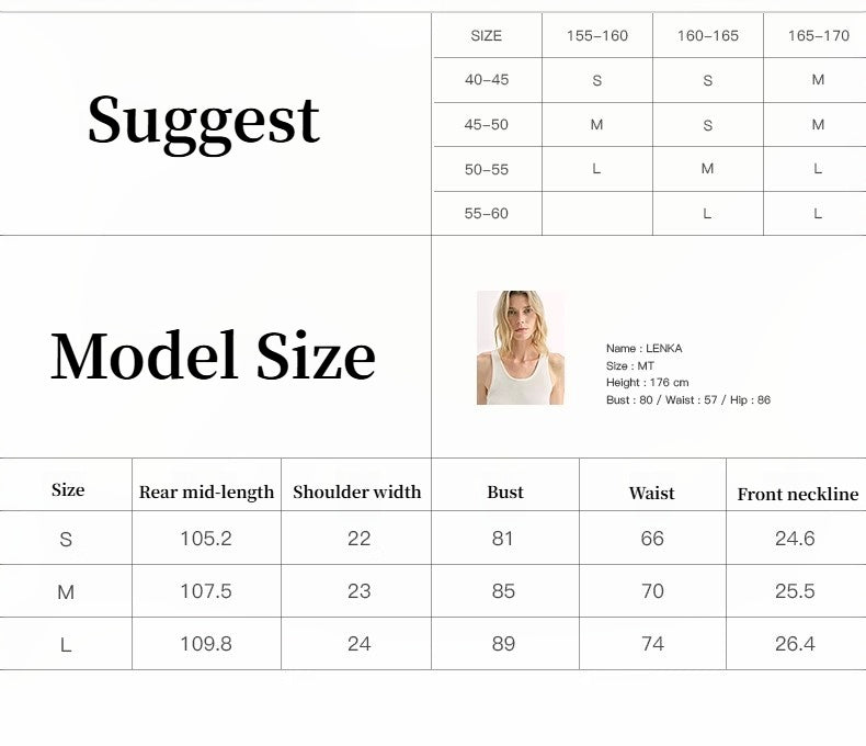 High Density Modal Mulberry Silk Insert U-neck Vest Dress"Simple Love"