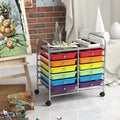 12 Drawers Rolling Storage Cart for Home and Office-Multicolor