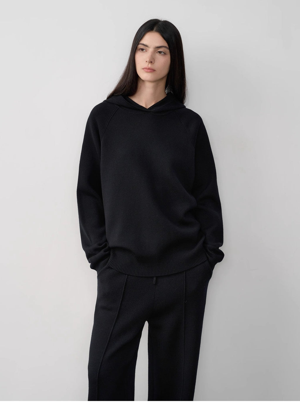 Fireladyfur Women's Wool Knit Hooded Set"Urban One"