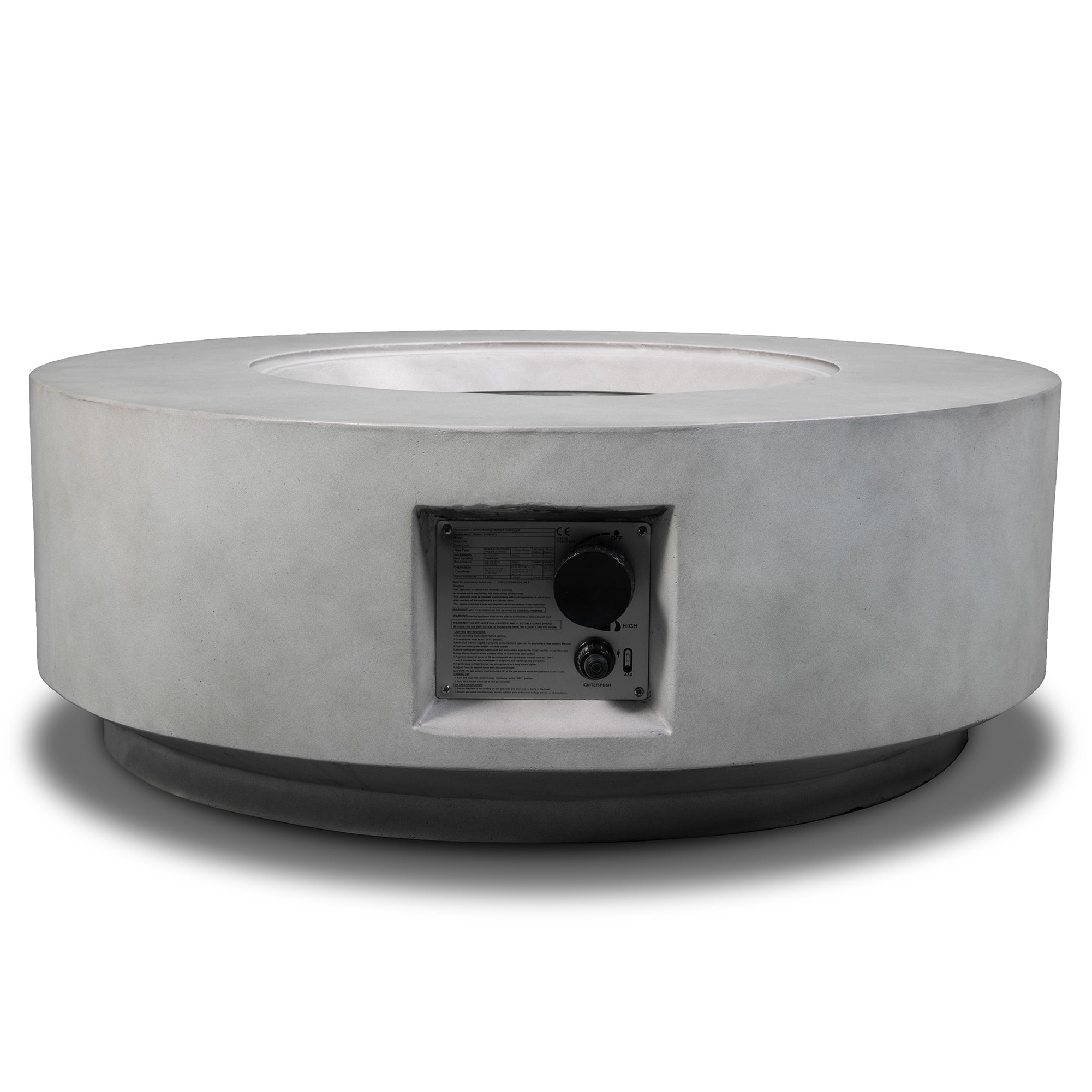 30" Propane Gas Fire Pit Table - Light Gray Concrete