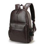 Casual Leather Waterproof Travel Backpack For Men
