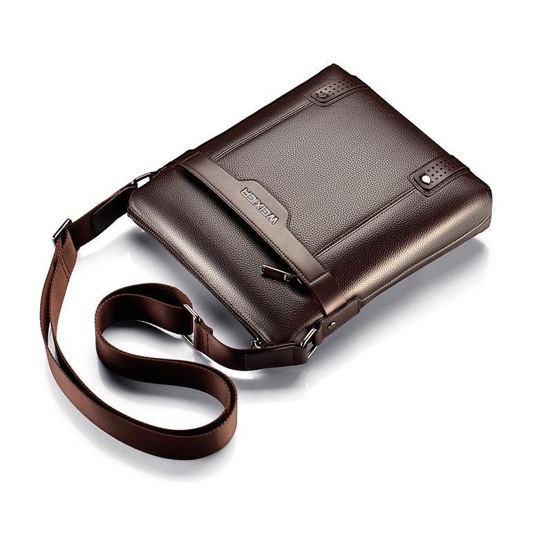 Men's PU Leather Casual Business Messenger Bag