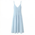 Women Clothing Simple Wear Strap Length Dress .Ships from overseas.