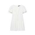 Spring Summer Women Clothing Sweet Slim Fit Pleated Pocket Short Dress