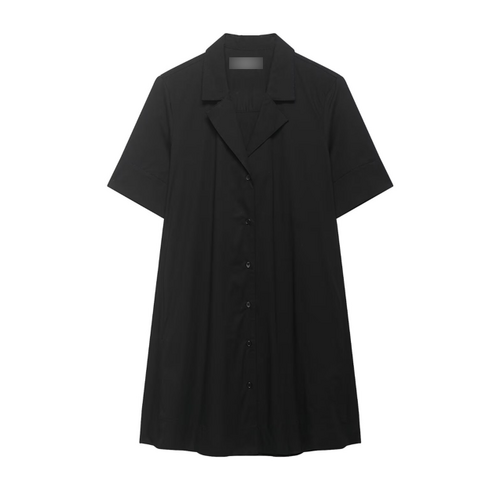Women Clothes Blazers Collar Short Sleeve Slip Dress Minimalist High