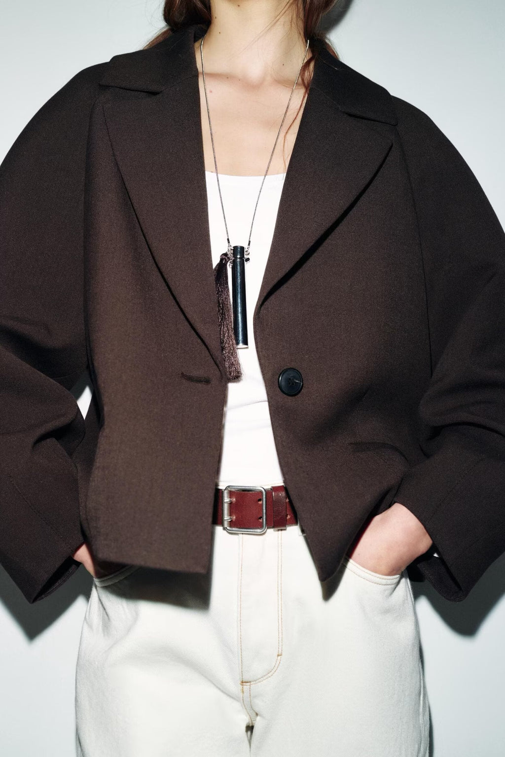 Women Clothing Summer Korean Puff Sleeve Loose Collar Blazer .Ships