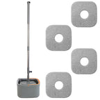 Spin Mop And Bucket System Includes Dual Compartment Mop Bucket 4Pcs