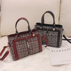Korean Style Plaid three-dimensional Handbag For Ladies