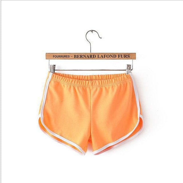 Women's sports shorts, home casual solid-color fashionable yoga beach