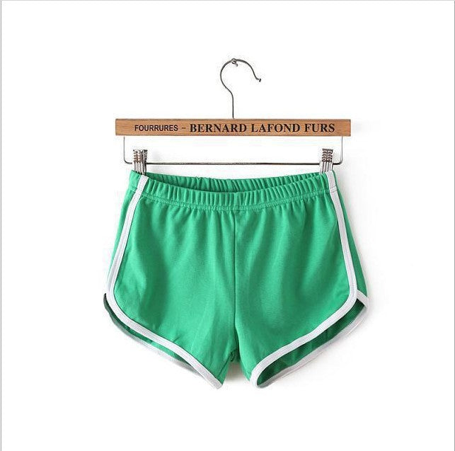 Women's sports shorts, home casual solid-color fashionable yoga beach