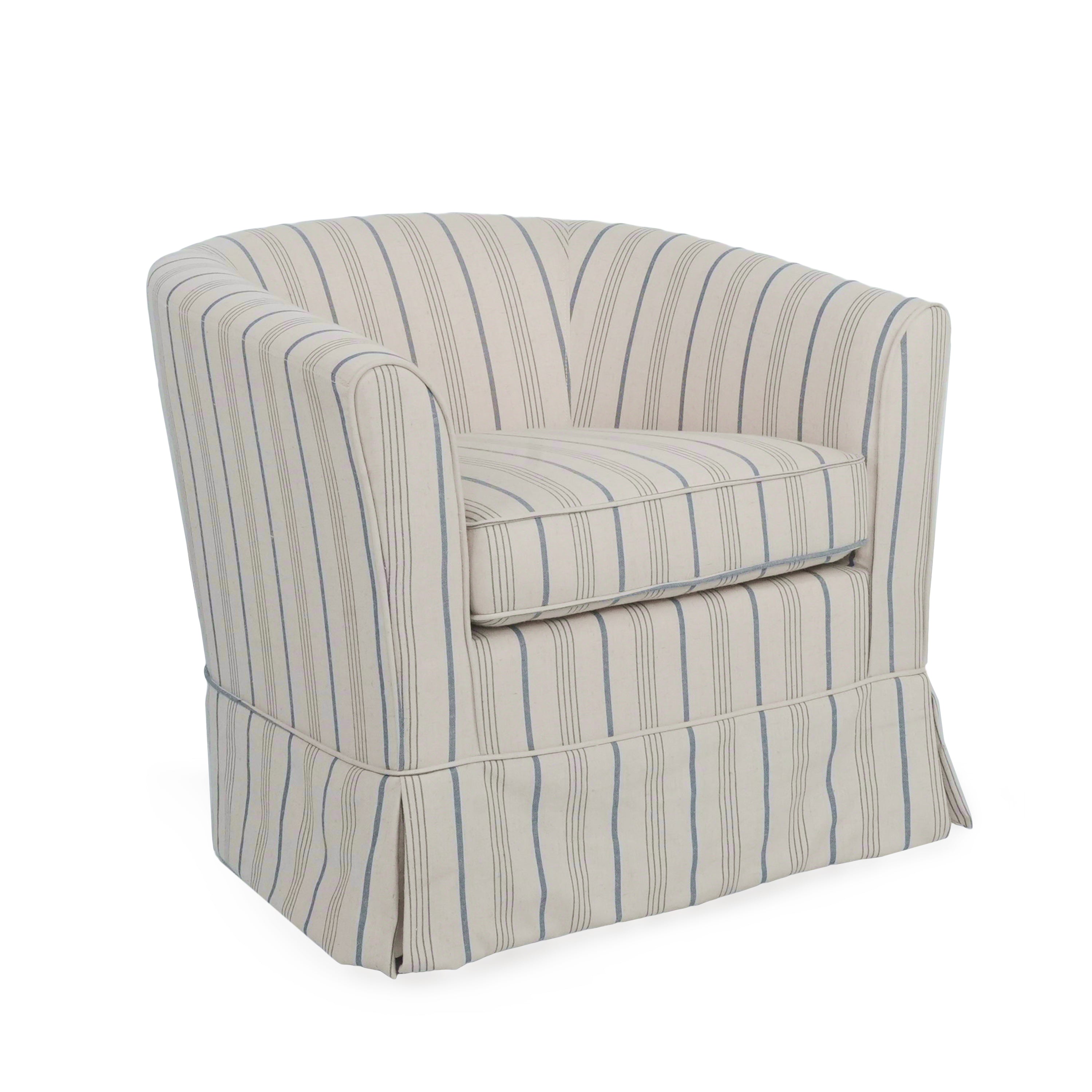 Zeniqua 27" Upholstered Swivel Chair with Loose Cover